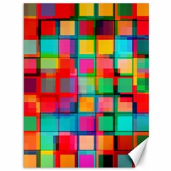 Plaid Line Color Rainbow Red Orange Blue Chevron Canvas 36  X 48   by Mariart