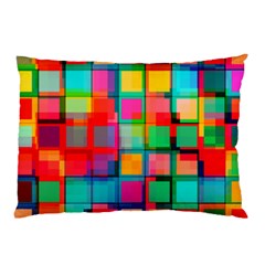 Plaid Line Color Rainbow Red Orange Blue Chevron Pillow Case by Mariart