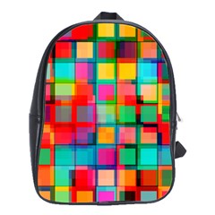 Plaid Line Color Rainbow Red Orange Blue Chevron School Bags(large)  by Mariart