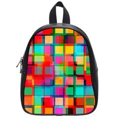 Plaid Line Color Rainbow Red Orange Blue Chevron School Bags (small)  by Mariart