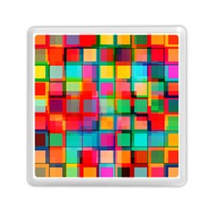 Plaid Line Color Rainbow Red Orange Blue Chevron Memory Card Reader (square)  by Mariart