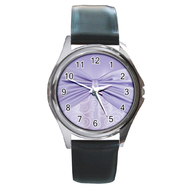 Ribbon Purple Sexy Round Metal Watch