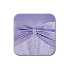 Ribbon Purple Sexy Rubber Coaster (square) 