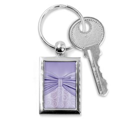 Ribbon Purple Sexy Key Chains (rectangle)  by Mariart