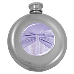 Ribbon Purple Sexy Round Hip Flask (5 Oz) by Mariart