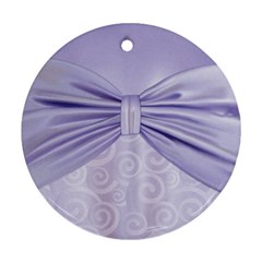 Ribbon Purple Sexy Round Ornament (two Sides) by Mariart