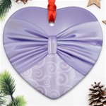 Ribbon Purple Sexy Heart Ornament (Two Sides) Front