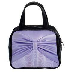 Ribbon Purple Sexy Classic Handbags (2 Sides) by Mariart