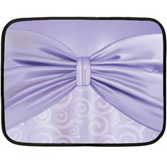 Ribbon Purple Sexy Double Sided Fleece Blanket (mini)  by Mariart