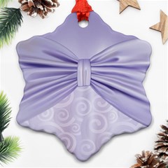 Ribbon Purple Sexy Snowflake Ornament (two Sides) by Mariart