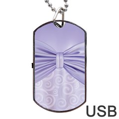 Ribbon Purple Sexy Dog Tag Usb Flash (one Side) by Mariart