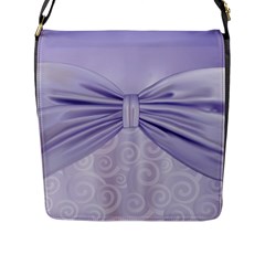 Ribbon Purple Sexy Flap Messenger Bag (l)  by Mariart