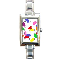 Seed Beans Color Rainbow Rectangle Italian Charm Watch by Mariart