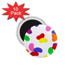 Seed Beans Color Rainbow 1.75  Magnets (10 pack)  Front