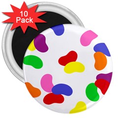 Seed Beans Color Rainbow 3  Magnets (10 Pack) 