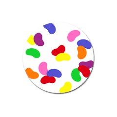 Seed Beans Color Rainbow Magnet 3  (round) by Mariart