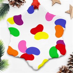 Seed Beans Color Rainbow Ornament (snowflake) by Mariart