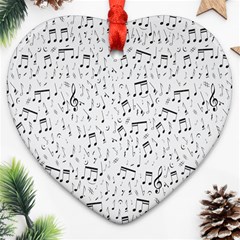 Musical Notes Song Ornament (heart)