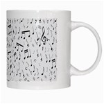 Musical Notes Song White Mugs Right