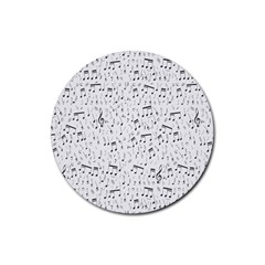 Musical Notes Song Rubber Coaster (round) 