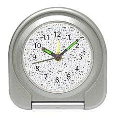 Musical Notes Song Travel Alarm Clocks by Mariart