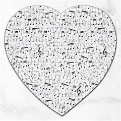 Musical Notes Song Jigsaw Puzzle (heart) by Mariart