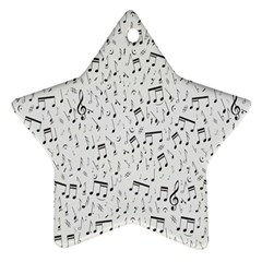 Musical Notes Song Star Ornament (two Sides) by Mariart