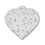 Musical Notes Song Dog Tag Heart (One Side) Front