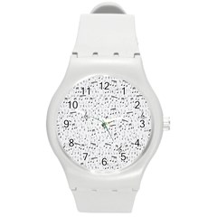 Musical Notes Song Round Plastic Sport Watch (m) by Mariart