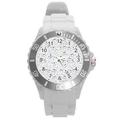 Musical Notes Song Round Plastic Sport Watch (l) by Mariart