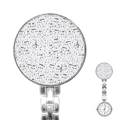 Musical Notes Song Stainless Steel Nurses Watch by Mariart