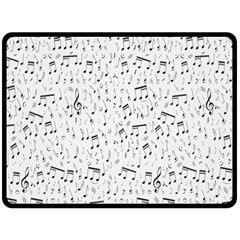 Musical Notes Song Double Sided Fleece Blanket (large)  by Mariart