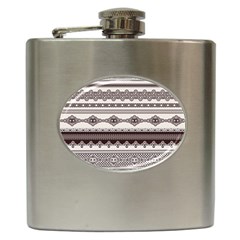 Plaid Circle Polka Dot Star Flower Floral Wave Chevron Triangle Hip Flask (6 Oz) by Mariart