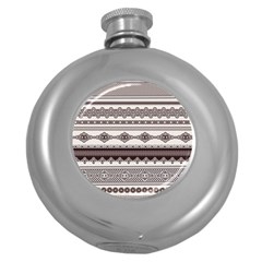 Plaid Circle Polka Dot Star Flower Floral Wave Chevron Triangle Round Hip Flask (5 Oz) by Mariart