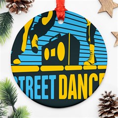 Street Dance R&b Music Ornament (round) by Mariart