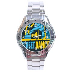 Street Dance R&b Music Stainless Steel Analogue Watch by Mariart