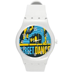 Street Dance R&b Music Round Plastic Sport Watch (m) by Mariart