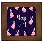 Rabbit Bunny Pink Purple Easter Animals Framed Tiles Front