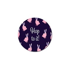 Rabbit Bunny Pink Purple Easter Animals Golf Ball Marker by Mariart