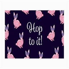 Rabbit Bunny Pink Purple Easter Animals Small Glasses Cloth by Mariart