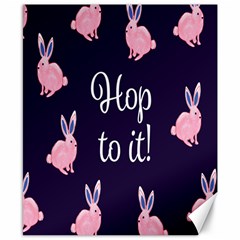 Rabbit Bunny Pink Purple Easter Animals Canvas 8  X 10  by Mariart