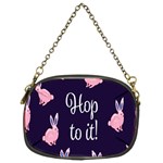 Rabbit Bunny Pink Purple Easter Animals Chain Purses (Two Sides)  Front