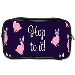 Rabbit Bunny Pink Purple Easter Animals Toiletries Bags 2-side by Mariart