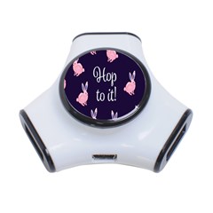 Rabbit Bunny Pink Purple Easter Animals 3-port Usb Hub by Mariart