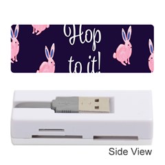 Rabbit Bunny Pink Purple Easter Animals Memory Card Reader (stick)  by Mariart