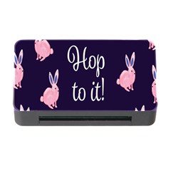 Rabbit Bunny Pink Purple Easter Animals Memory Card Reader With Cf by Mariart