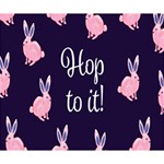 Rabbit Bunny Pink Purple Easter Animals Deluxe Canvas 14  x 11  14  x 11  x 1.5  Stretched Canvas