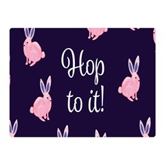 Rabbit Bunny Pink Purple Easter Animals Double Sided Flano Blanket (mini)  by Mariart