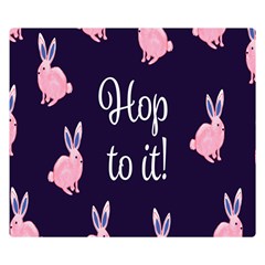 Rabbit Bunny Pink Purple Easter Animals Double Sided Flano Blanket (small)  by Mariart