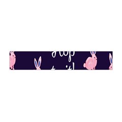 Rabbit Bunny Pink Purple Easter Animals Flano Scarf (mini) by Mariart